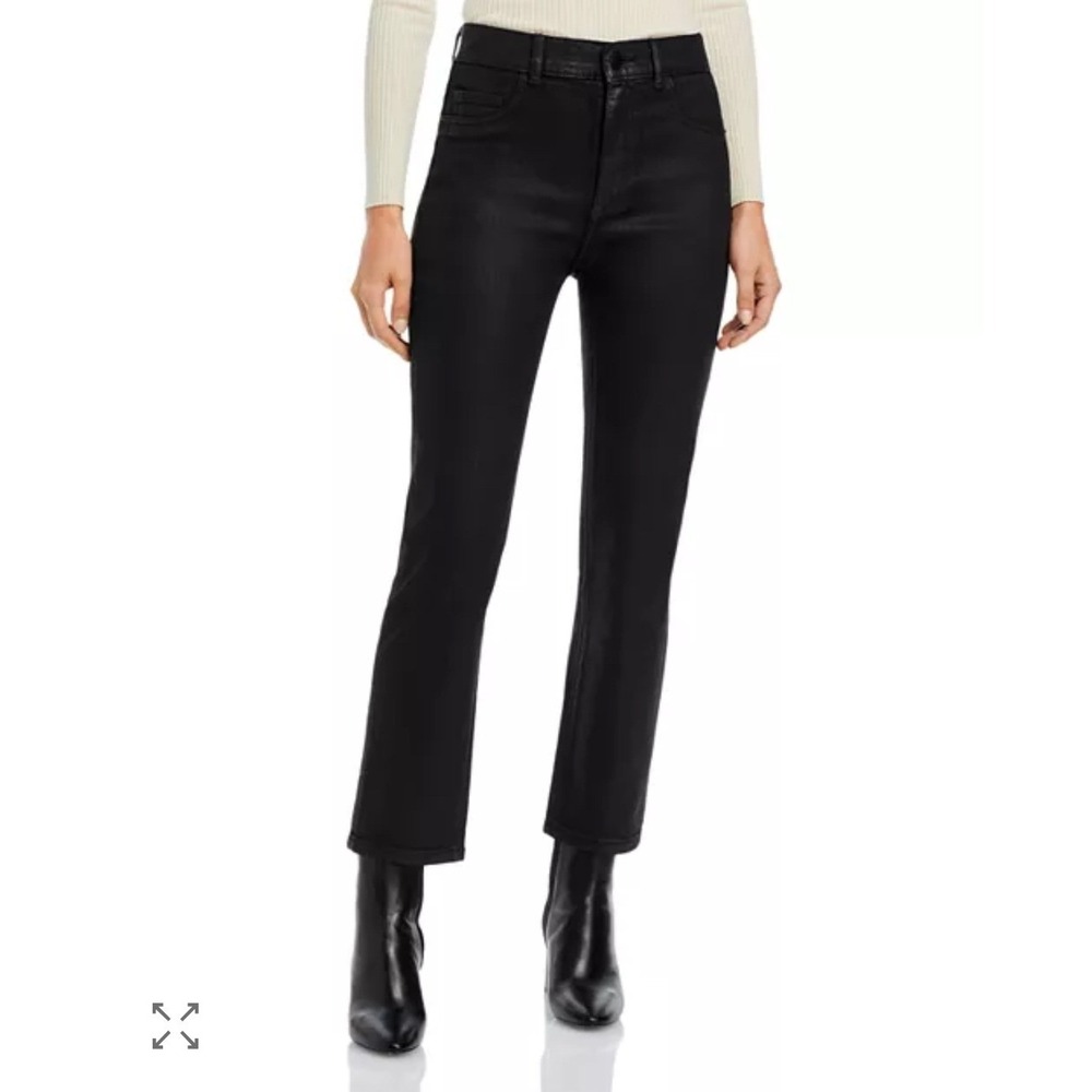 NEW NWT DL1961 Patti Straight High Rise Vintage Ankle Jeans Black Coat Size 25‎